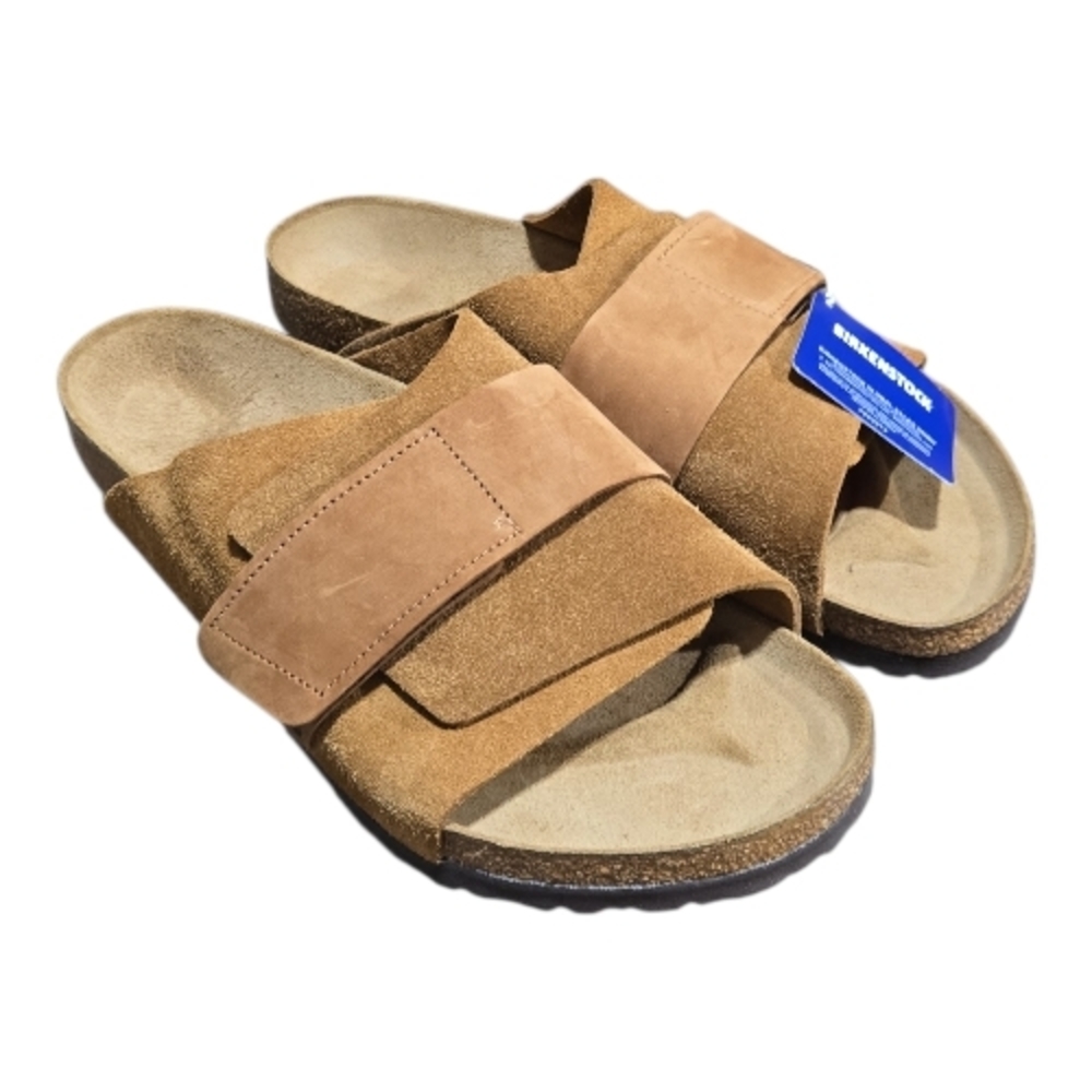Birkenstock Kyoto Sandals Mens 44 US 11 Desert Buck New Tan Nubuck Leather